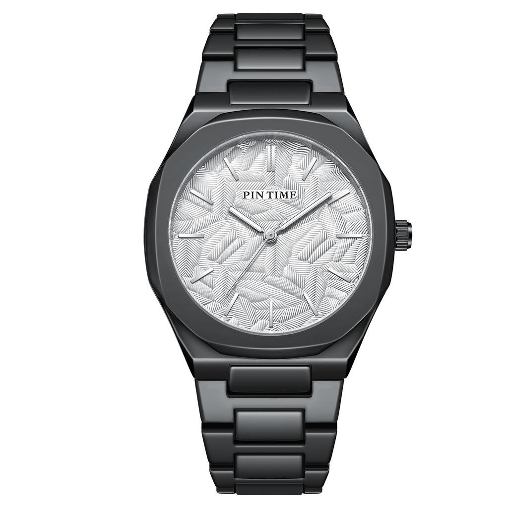 Trendy Fashionable and Versatile Stainless Steel Night Light Waterproof Men's Quartz Watch