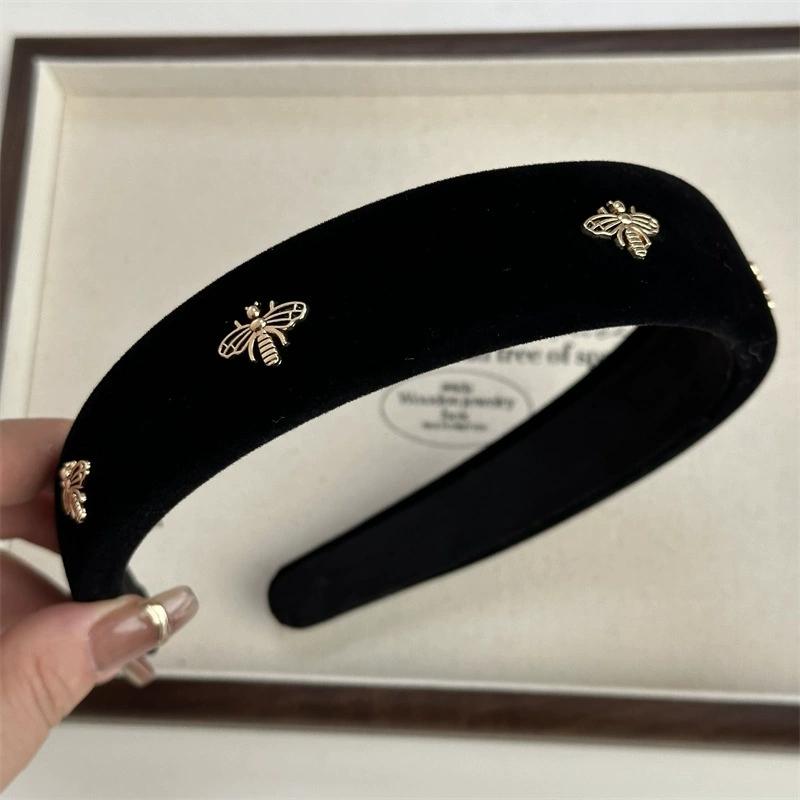 1 STuks Retro Haarband Temperament Bij Brede Haarband Haarbanden Voor Vrouwen Meisjes Franse Veelzijdige Mode Hoofdband Haaraccessoires gray