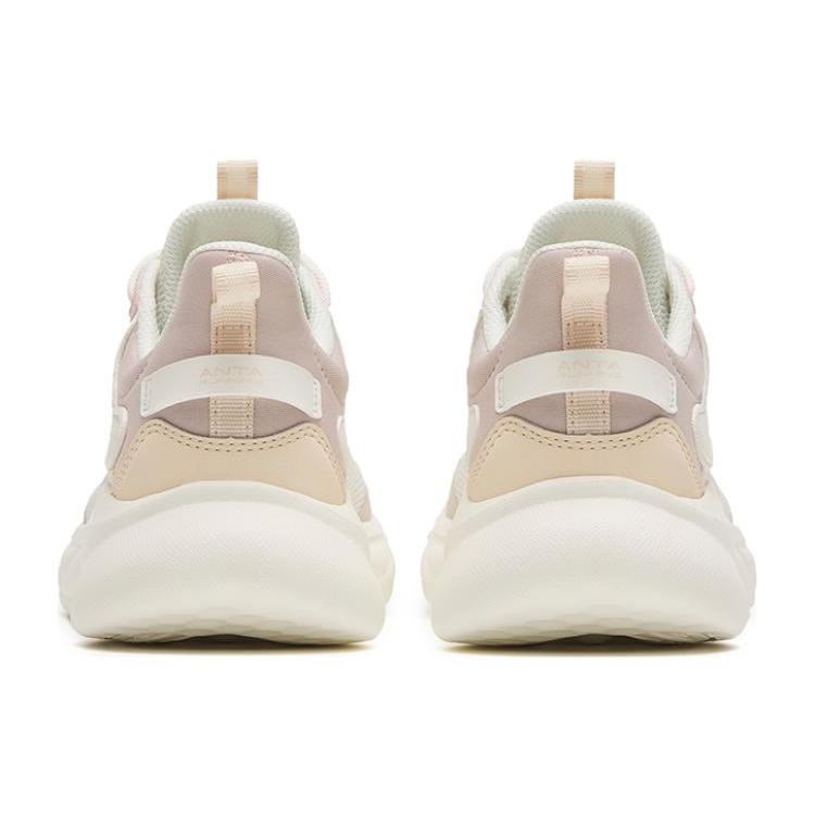 Anta Mianbomb 2 Cushioning Slip Resistant Abrasion Resistant Low Top Casual Running Shoes Women's White Gray 922315546-2