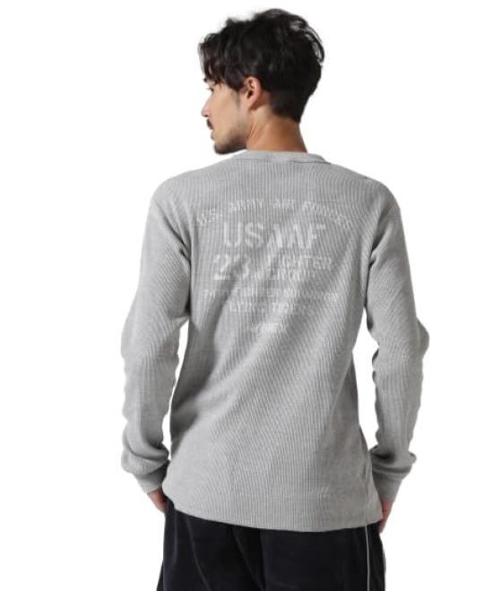 Avirex Long Sleeve Waffle Flying Oxford Size 2XL Men s T-Shirt, Tigers, Fabric, (Product Code 783-4230016)