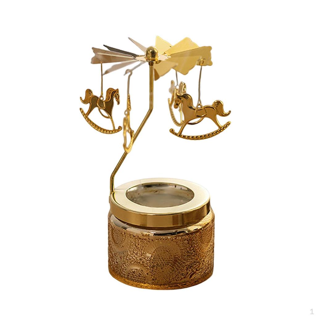 Elegant Rotating Candle Holder for The Christmas Decoration On Home Table