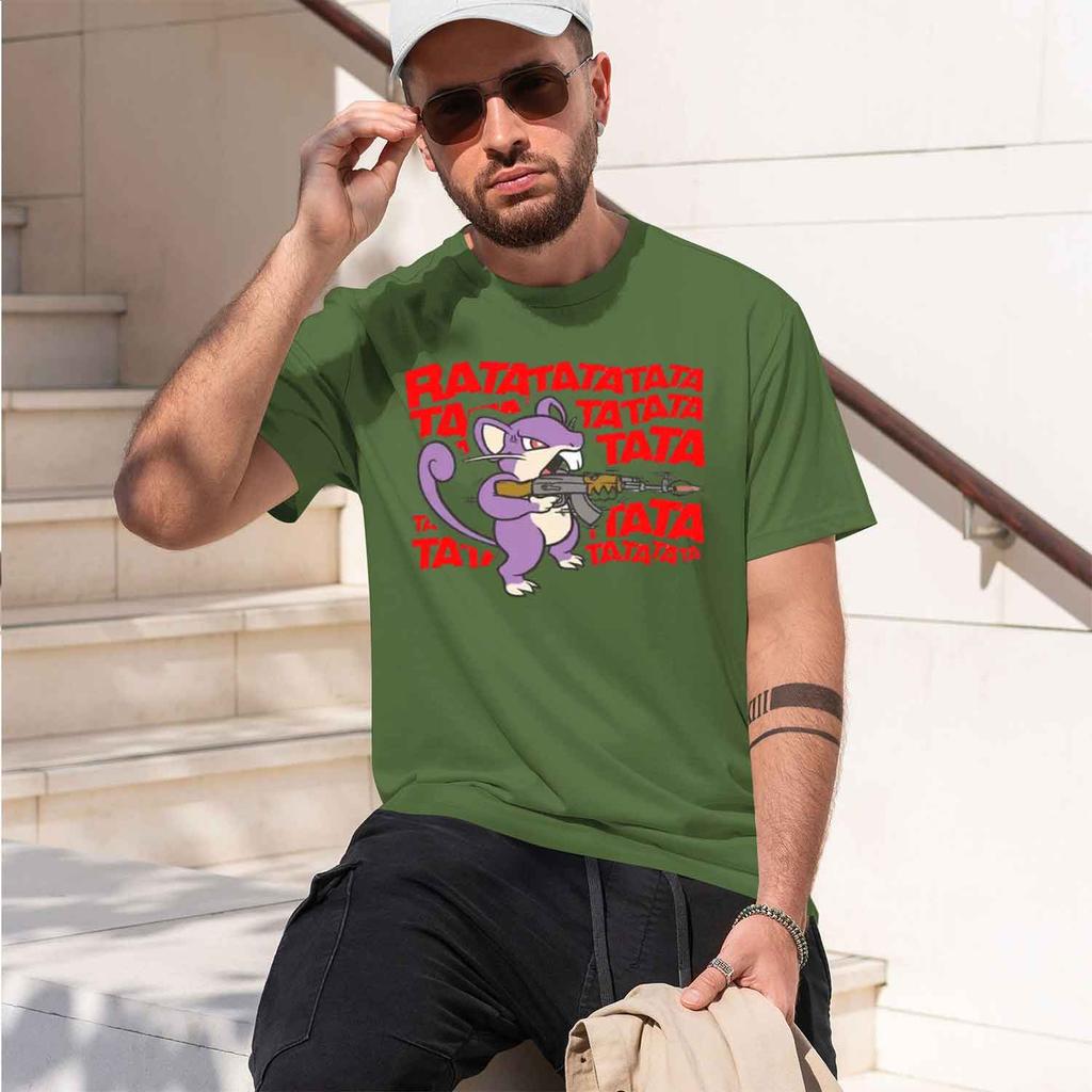 Gun Rat Tshirt Unisex Banksy T Shirt Street Designer Tees Fashion Summer Unisexs Clothing Streetwear Anime Tshirt 2026 New Model Shor