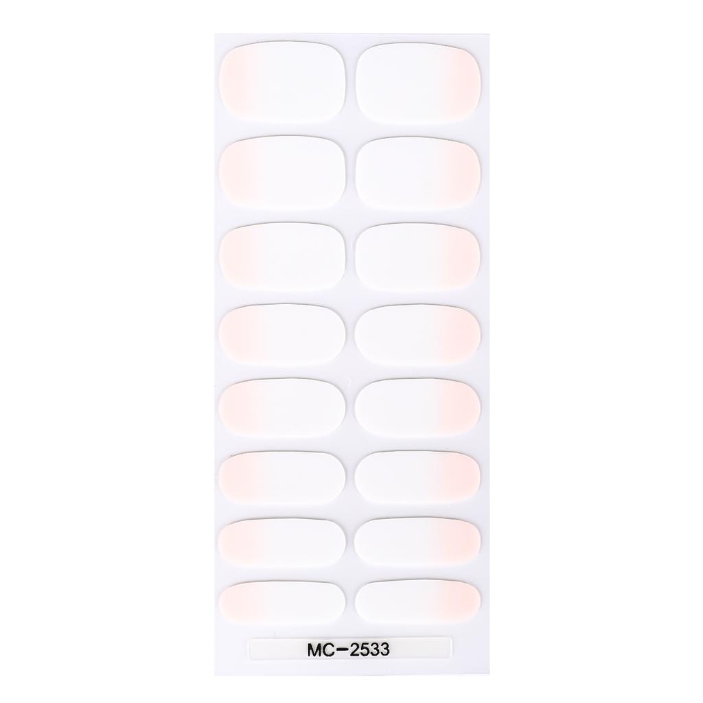 High Quality New 16-Finger No-Curing Lamp Gel Nail Stickers Waterproof French Gradient Clearance