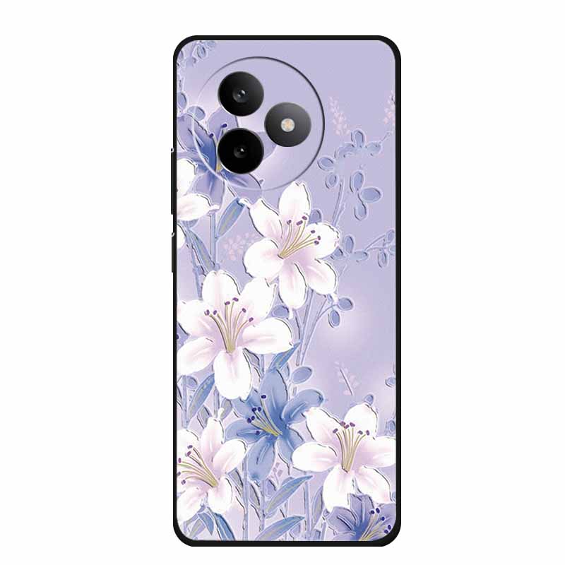 6,83" För Redmi K 80 K80 Ultra Fodral 3D Präglad Blomma Svart Silikon Mjuk Baksida Fodral För Redmi K 80 Ultra Stötsäker Fundas