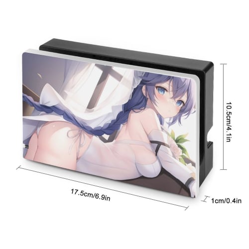 Roxy Migurdia Mushoku Tensei Switch Dock Cover, Switch Base Protective Shell, Stylish, Slim, Lightweight, Protective Case for Switch Dock, Console Sto