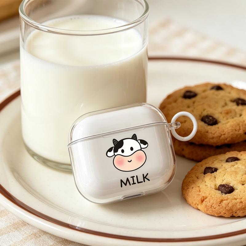 Cute simple cow for apple AirPods 1 /1/1 generation protective case cover pro bluetooth headset soft case