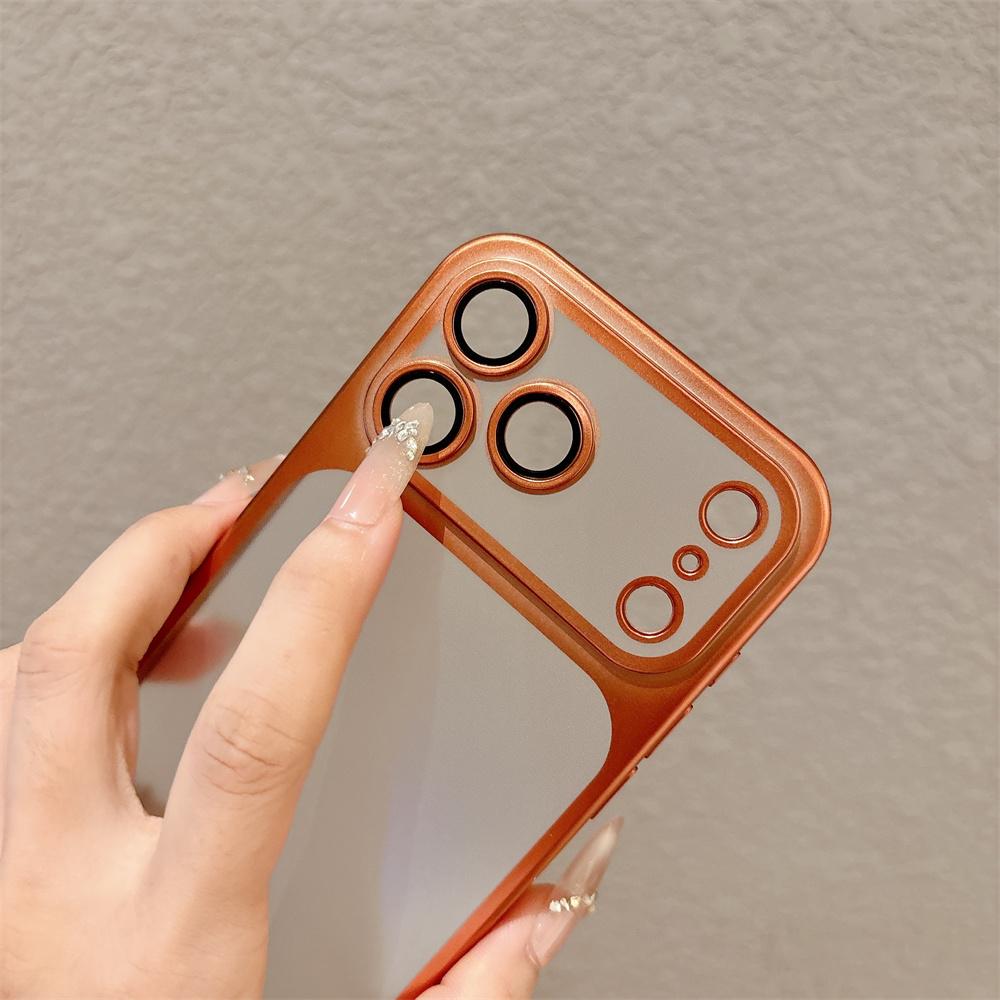Luxury Matte Electroplate Phone Case For iPhone 17 Pro Air 11 12 13 14 15 Plus 16 TPU Soft Translunt Change 17 Pro Max Cover