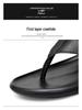 Classic Men's Cowhide Flip-Flops - Versatile Summer Toe-Post Beach Sandals