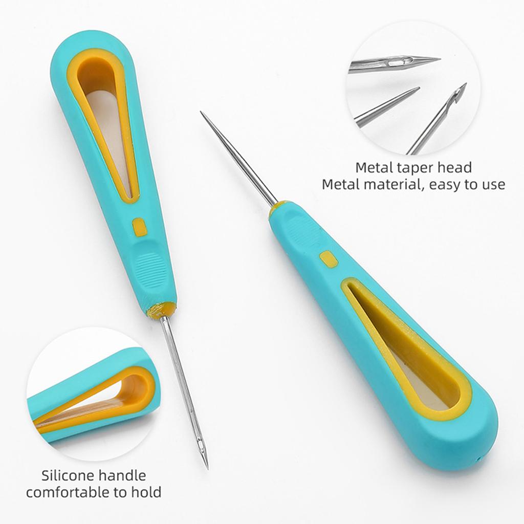 3x DIY Candle Making Punch Tool Round Hole Cone Hand Drills Punch Needle Candle Wick Tools for Crafting Candle Making