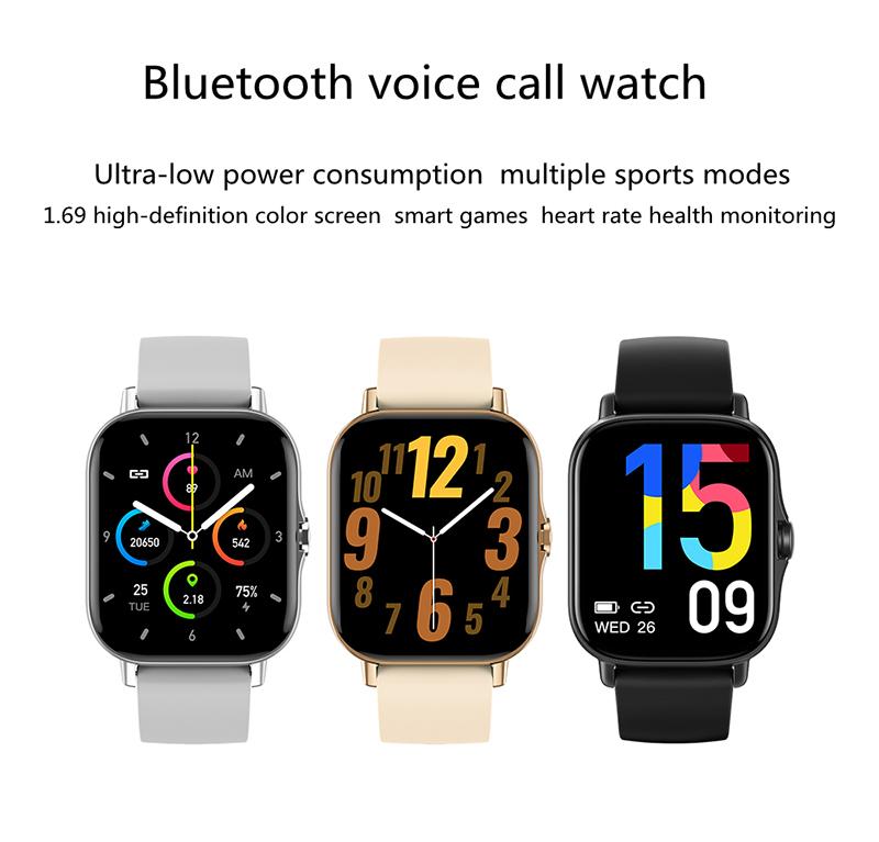 Men Women Smartwatch Fitness Clock Bluetooth Hd Calls Sleep Monitor Smart Watch Support Siri Dial Girls Kids Gold Watches
