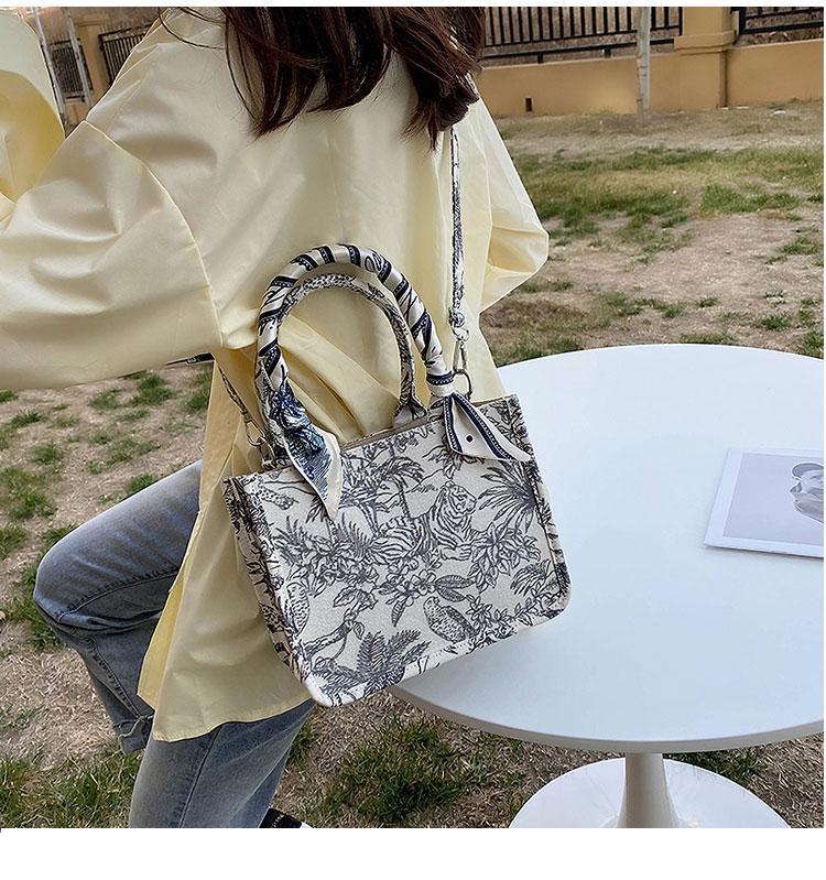 2023 Women's Large Capacity Embroidery Tote Bag – Cotton Linen Canvas Shoulder Handbag