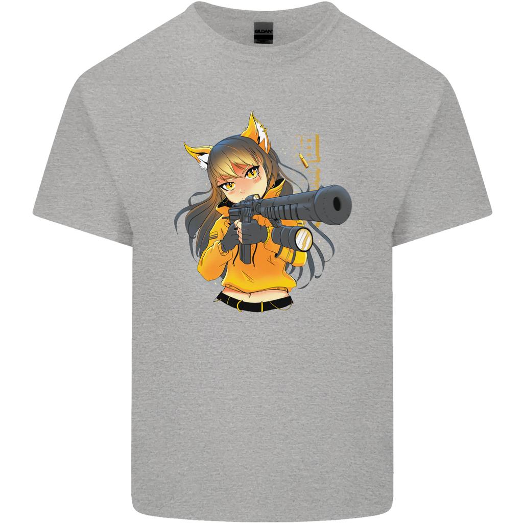 Anime Gun Girl Unisexs Light Cotton TShirt