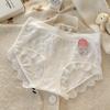 Women S Mid Waist Lace Modal Underwear 7a Antibacterial Plus Size Panties