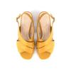 Daks 4cm Cross Leather Semi Dress Sandals Dld301 Mustard