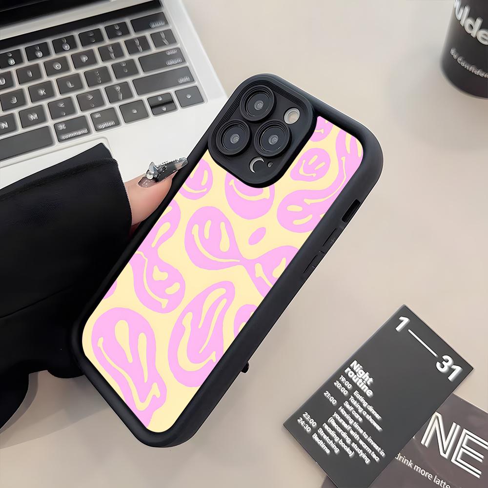 Colorful Danish Smiley Phone Case For IPhone 17 Air 16 E 15 14 Plus 13 12 11 Pro Max Silicone Soft Case