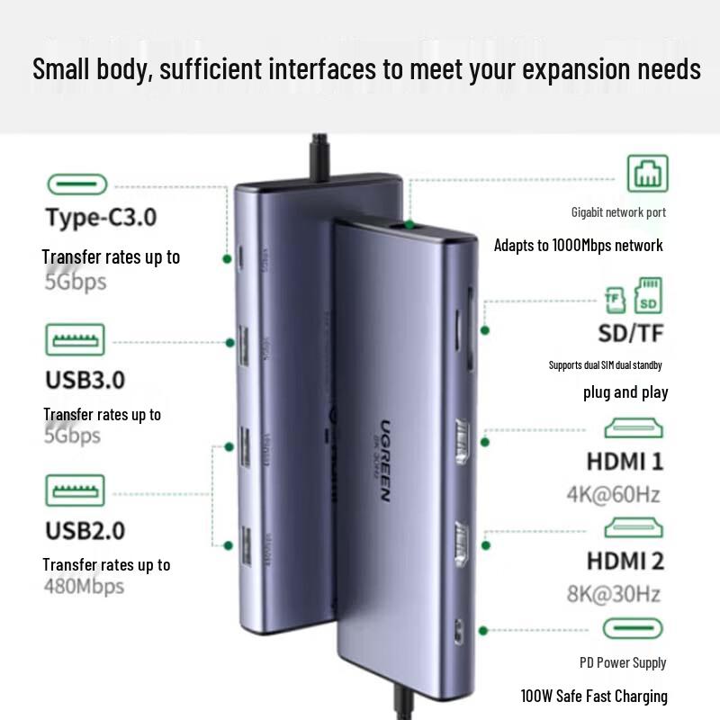 

UGREEN Type-C 7-in-1 Docking Station