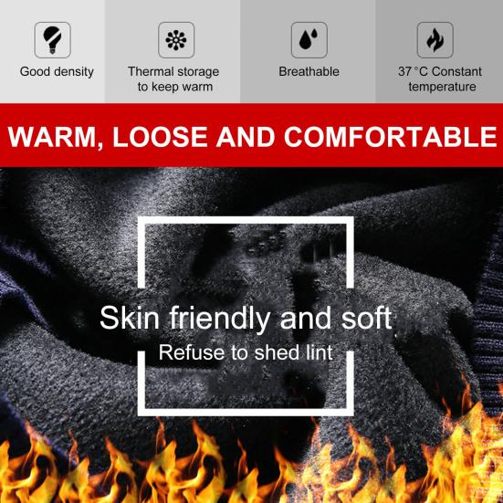 Men Sweater Fake Two-piece Grid Thicken Knitted Male Base Sweater for Daily Wear