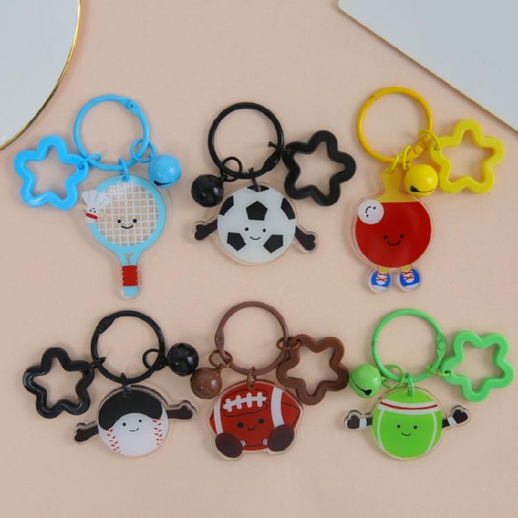 Sportlicher Harz-Schlüsselanhänger Verspieltes Design Mehrzweck-Taschenclip Kreatives DIY-Projekt Robustes Alltagsaccessoire