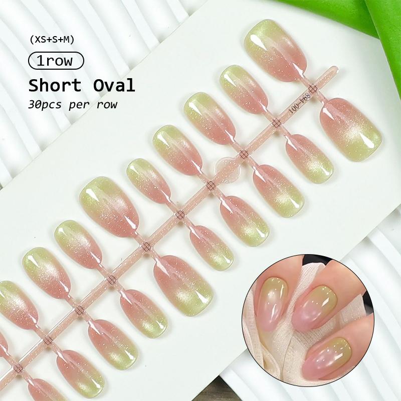 30Pcs Minimalist French Nail Tip Fake Nail Fashion Wearable False Nails Simple Full Cover Press on Nails DIY Wear Nail Tool