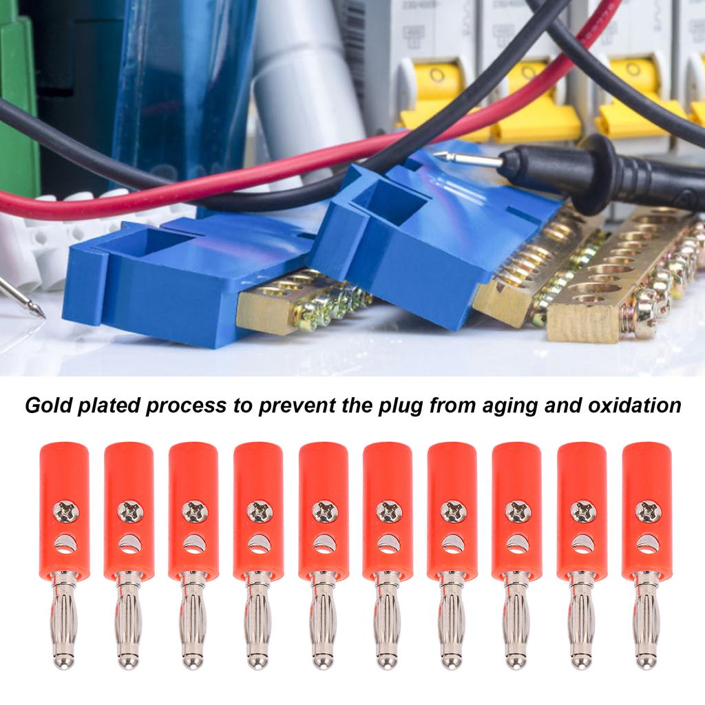 10pcs 22.090 4mm Banana Plug Gold Plated Lantern Banana Plug Connector for Electronic Equipment