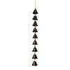 Vintage Hanging Wind Chime Weather-proof Metal Wind Bell Cluster with Chain Retro Outdoor Garden Patio 6/9 Bells Hanging Decoration Ornament