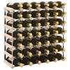 VidaXL Bottle Rack 42 Bottles Solid Pine