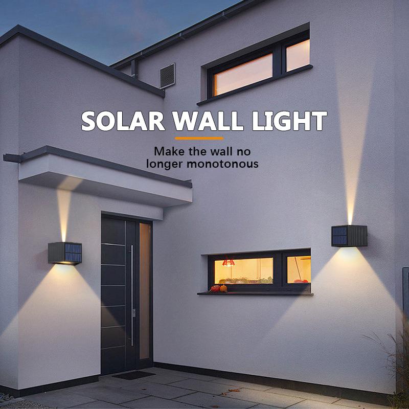 LED solar wall lamp waterproof wall lamp ABS 5W IP65 Adjustable  for up and down lighting porch and courtyard Decoration LIGHTS