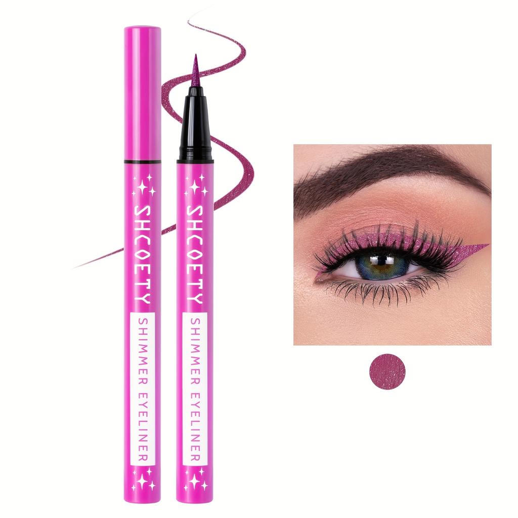 8 Color Single Pearlescent Fine Shimmer Eyeliner Pen, Eye Contour Pencil