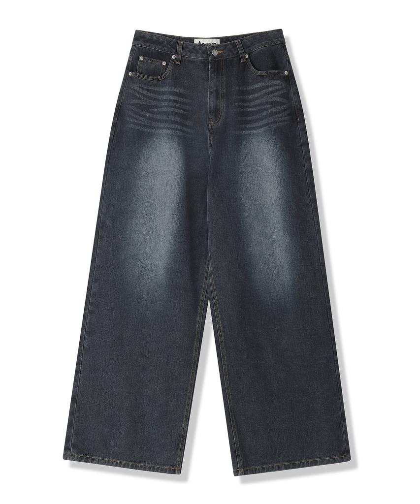AVANDRESS Basic Brush Daily Wide Pants Washing Black (B Type)