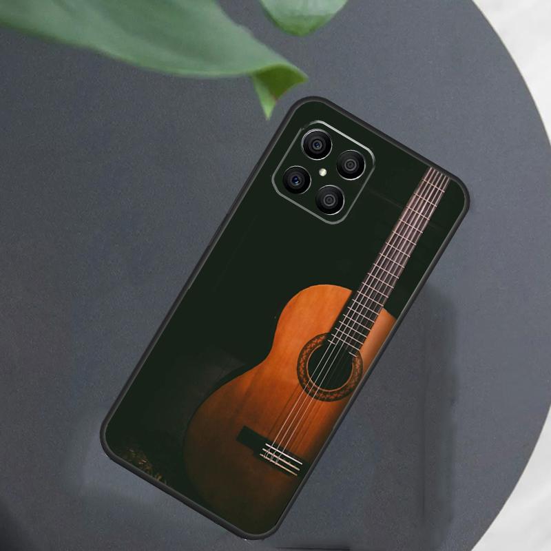 

Guitar Music Case For Huawei Honor 50 70 X7 X8 X9a P40 P30 Lite P50 P20 Pro PSmart Z Nova 5T Back Cover Huawei P30 Lite