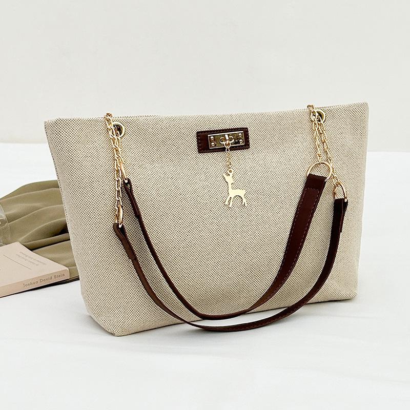 

2025 Winter Retro Commuting One-Shoulder Chain Tote, Versatile Large Capacity Women s Bag 30*10*23cm