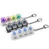 LED Tastatur Schlüsselanhänger Fidget Spielzeug Kristall Klicker Sensorisches Spielzeug zum Stressabbau Tastatur Schlüsselanhänger Fidget Gadget für Erwachsene Kinder