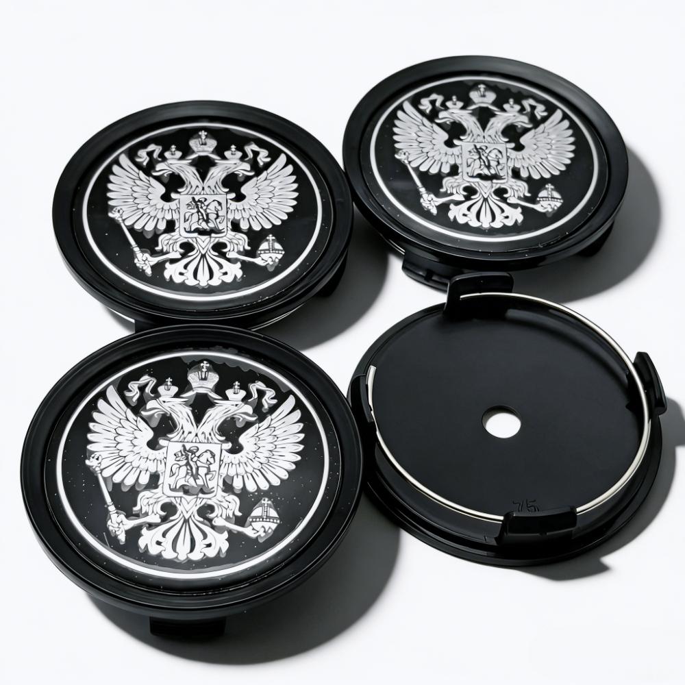 

4pcs Russian Coat of Arms Logo Emblem Car Wheel Center Caps 75MM 70MM Rim Hubcaps Dust Cover Wheels Hub Cap Replace Accessories Russian Coat of Arms&4pcs 75 Wheel Caps