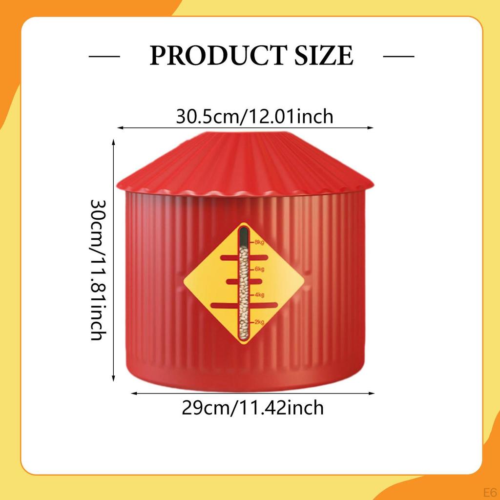 Food Container Rice Storage Bin Lightweight Airtight Grain Bucket for Flour Beans