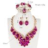 Four-Piece Jewelry Set, Fashion Gemstone Necklace, Earrings Set, Women'S Collarbone Chain, Dress, Banquet Accessories.