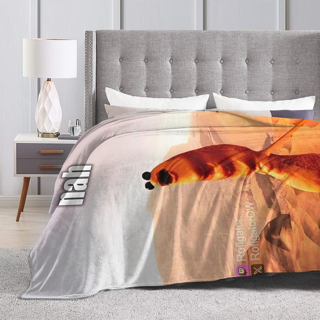 Marcus The Worm Meme Flannel Blanket  Soft Throw Blanket for Outdoor Travel Office Funny Bedspread Sofa Bed Cover