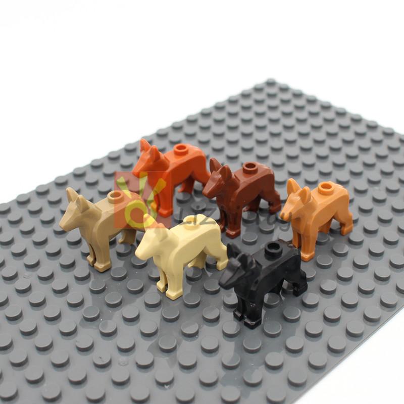 MOC Animal Figure Brick Building Blocks Pet Zoo Dog Penguin Cat Clown Fish Bird Bear Bat Squirrel Owl DIY Model Toys Girls Kids