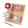 Crochet Block Plate, Block Plate for Crochet Weaving, Bamboo Grid Block Plate for Crochet Projects, Crochet Accessory Gift