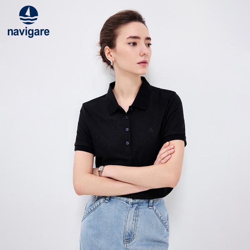 Navigare Women s Casual Slim-Fit Polo Shirt M