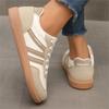 Women's Large-sized German Training Shoes Sports New Retro Two-tone Flat Single Shoes Flats C774