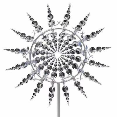 Fashion Unique Magical Metal  Windmill Stable Easy Installstion Wind Spinner For Outdoor Garden Lawn