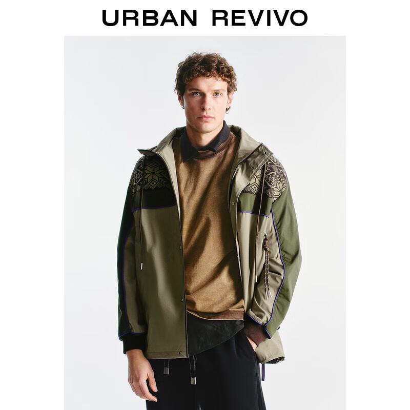 

UR Men s 2025 Autumn Color Block Hooded Jacket L