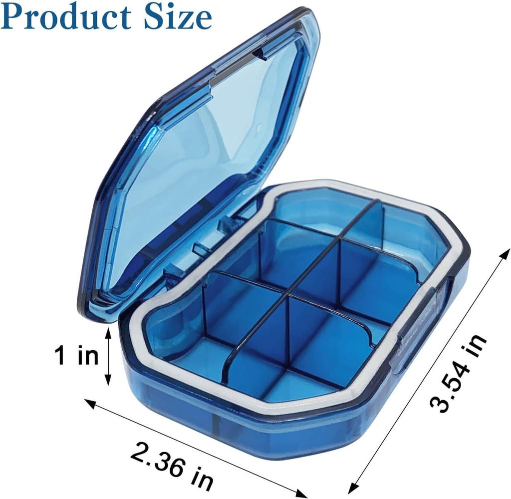 Pill Storage Box Mini Travel Portable Medicines Dispenser Box Multifunction Plastic Seven Compartment Sealer Box