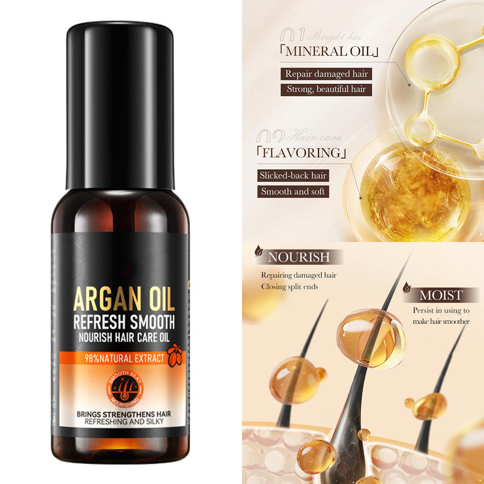 

60 мл Масло для волос для роста и густоты Глубокое кондиционирование Восстановление Увлажняет сухие пушистые волосы Питает кожу головы One Size