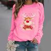eBay Christmas, printed long-sleeved crew neck sweater for women