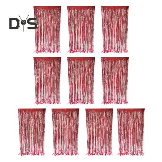 

10 шт. бахрома занавес металлическая мишура фольга бахрома занавес фон многоразовый мерцающий волнистый мишурный фон для вечеринок дни рождения фотобудка реквизит красный