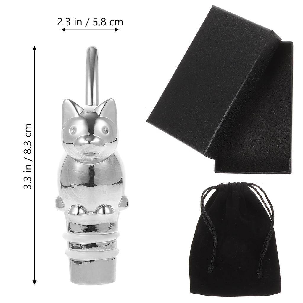 Unique Cat Theme Bottle Stopper for Wine Alloy Sealer Novelty Bar Tool Decorative Gift for Wine Lovers Home Bars