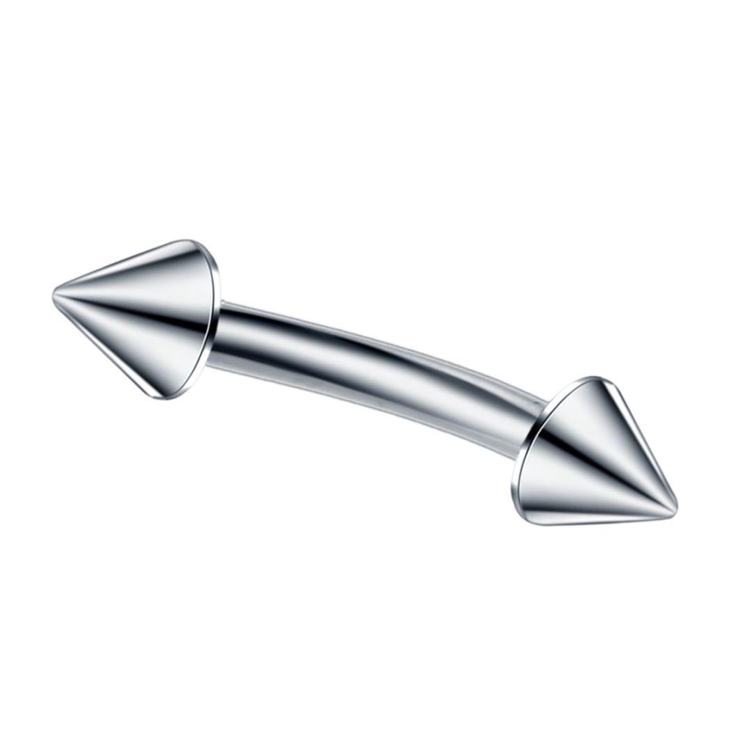 

Hot-Selling Stainless Steel Curved Bar Eyebrow, Lip, and Tongue Piercing Jewelry – European & American Style. 1.2mm x 10mm