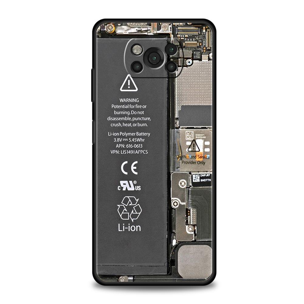 Main Circuit Board Pattern Phone Case for Xiaomi Poco F7 F6 F5 F4 F3 X6 X5 X4 X3 NFC F7 Ultra M4 C51 C55 GT 5G Soft TPU Cover