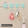 Punch-Free Strong Adhesive Wall Hooks - Round Key & Kitchen Hooks